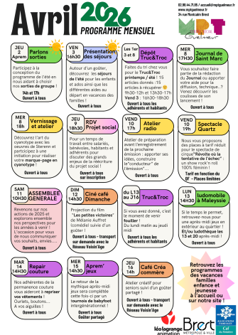 programme avril